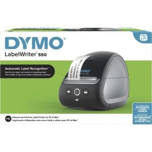 Dymo LabelWriter 550 Direct Thermal Printer - Monochrome - Label Print - USB - USB Host - Black