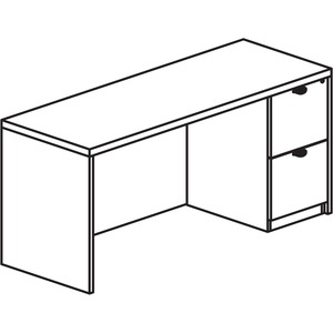 Lorell Prominence 2.0 Right-Pedestal Credenza