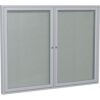 Ghent 2 Door Enclosed Vinyl Bulletin Board with Satin Frame