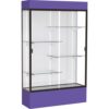 Waddell Lighted Floor Case, White Back w/ Dark Bronze Frame & Colored Base
