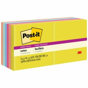 Post-it&reg; Super Sticky Note Pads - Summer Joy Color Collection