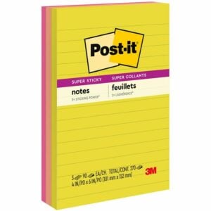 Post-it&reg; Super Sticky Multi-Pack Notes - Summer Joy Color Collection