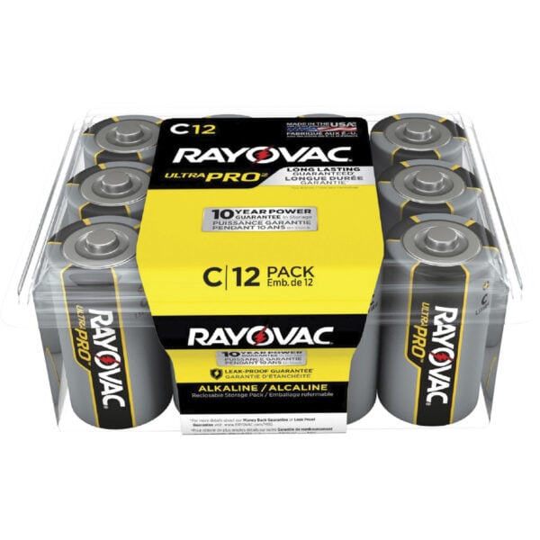 Rayovac Ultra Pro Alkaline C Battery 12-Packs