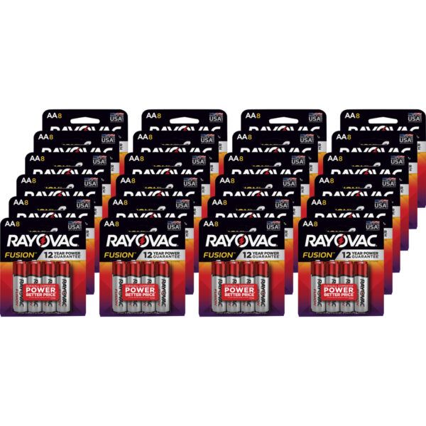 Rayovac Fusion Advanced Alkaline AA Battery 8-Packs