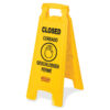 Rubbermaid Commercial Closed Multi-Lingual Floor Sign
