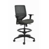 Solve Series Mesh Back Task Stool, Supports Up to 300 lb, 23" to 33" Seat Height, Ink Seat/Back, Black Base