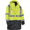 GloWear 8388 Class 3/2 Hi-Vis Thermal Jacket Kit, 3X-Large, Lime