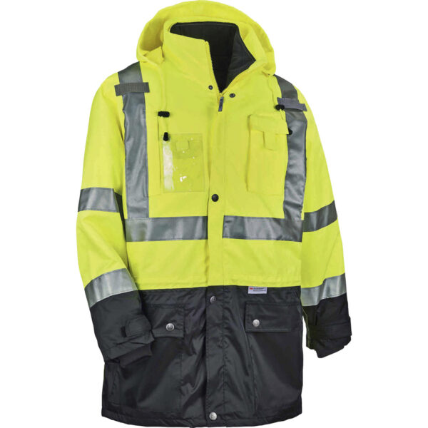 GloWear 8388 Class 3/2 Hi-Vis Thermal Jacket Kit, 3X-Large, Lime