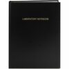 Lab Research Notebook, Quadrille Rule (5 sq/in), Black Cover, (72) 11.25 x 8.75 Sheets
