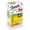 Tank Style Highlighters with Open-Stock Box, Assorted Ink Colors, Chisel Tip, Assorted Barrel Colors, Dozen