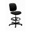 HON ComforTask Stool | Extended Height, Footring | Black Fabric