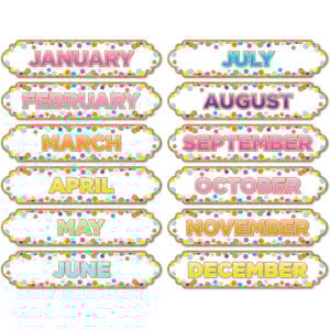 Ashley Magnetic Confetti Months Timesavers