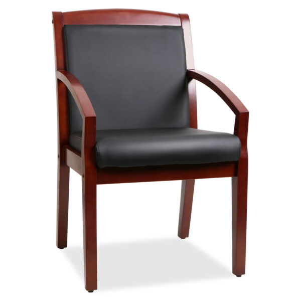 Lorell Sloping Arms Wood Guest Chair
