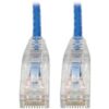 Eaton Tripp Lite Series Cat6 Gigabit Snagless Slim UTP Ethernet Cable (RJ45 M/M), PoE, Blue, 7 ft. (2.13 m)