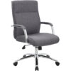 Boss Modern Executive Conference Chair-Grey Linen