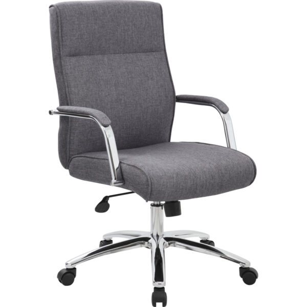 Boss Modern Executive Conference Chair-Grey Linen