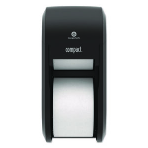 Compact Vertical 2-Roll Coreless Tissue Dispenser, 14.06 x 6.69 x 8.19, Black