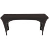 iGear Fabric Table Cover, Open Design, Polyester/Spandex, 30" x 72", Black