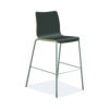 Ruck Laminate Stool, Supports Up to 300 lb, 30" Seat Height, Charcoal Seat/Back, Silver Base