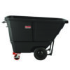 1 cu yd Heavy Duty Tilt Truck, Forkliftable Frame, 2,200 lb Capacity, Black/Red