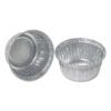 Aluminum Round Containers, 4 oz, 3" Diameter x 1.56" h, Silver, 1,000/Carton