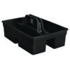 Executive Carry Caddy, Two Compartments, Plastic, 10.75 x 6.5, Black