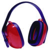 QM24+ Three-Position Earmuffs, 25 dB NRR, Red/Black