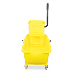 Side-Press Wringer and Plastic Bucket Combo, 12 to 32 oz, Yellow