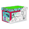 At Play Color in Toy Box, Sports Design, 1 Section, 5.25 cu ft, 28" x 18" x 18", White/Black