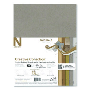 Creative Collection Premium Cardstock, 65 lb Cover Weight, 8.5 x 11, Assorted Naturals, 50/Pack