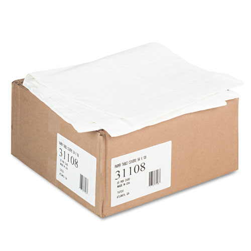 Tatco White Paper Rectangular Tablecovers