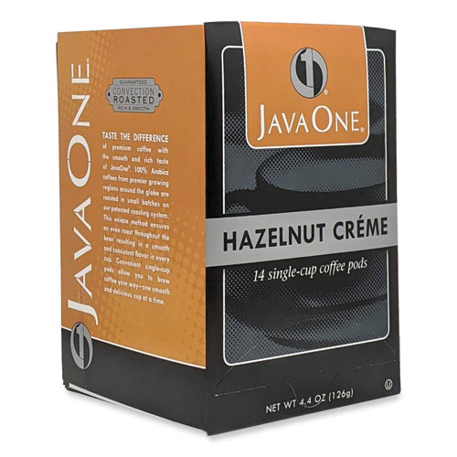 Coffee Pods, Hazelnut Creme, Single Cup, 14/Box