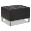 Alera QUB Series Ottoman, 26.38" x 21.5" x 17.5", Black