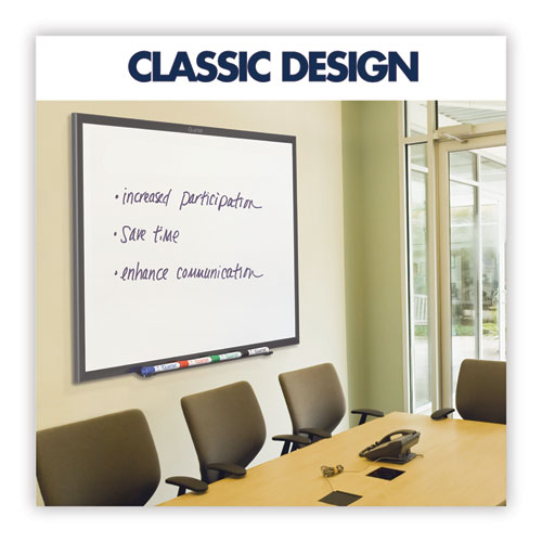 Classic Series Total Erase Dry Erase Boards, 36" x 24", White Surface, Black Aluminum Frame
