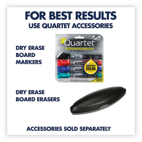 Classic Series Total Erase Dry Erase Boards, 36" x 24", White Surface, Black Aluminum Frame