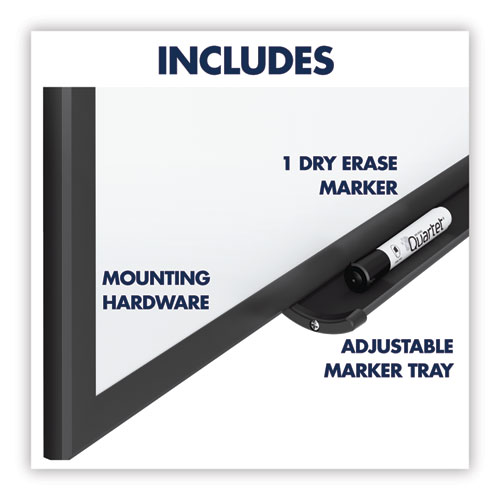 Classic Series Total Erase Dry Erase Boards, 36" x 24", White Surface, Black Aluminum Frame