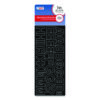Letters, Numbers and Symbols, Adhesive, Black with White Outline, 1"h ,256 Characters