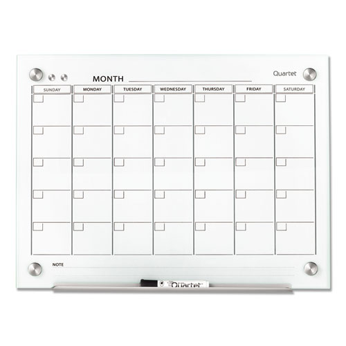 Quartet Infinity Glass Glass Dry-Erase Calendar Board