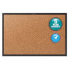 Classic Series Cork Bulletin Board, 48" x 36", Tan Surface, Black Aluminum Frame