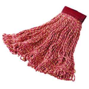 Super Stitch Blend Mop Heads, Cotton/Synthetic, Red, Large