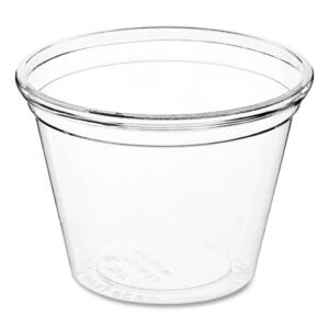 PLA Clear Cold Cups, 1 oz, Plastic, Clear, 3,000/Carton