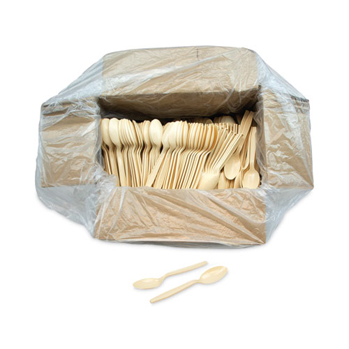 EarthChoice PSM Cutlery, Heavyweight Spoon, Plastic, Tan, 1,000/Carton