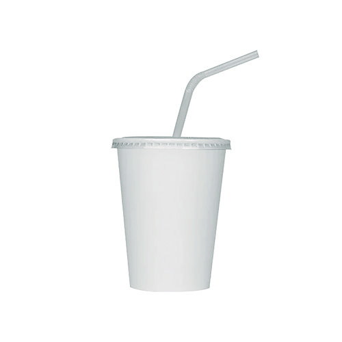 Double Poly Paper Cold Cups, 12 oz, White, 1,000/Carton