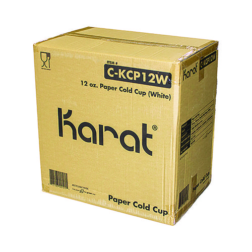 Double Poly Paper Cold Cups, 12 oz, White, 1,000/Carton