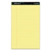 Docket Ruled Perforated Pads, Wide/Legal Rule, 50 Canary-Yellow 8.5 x 14 Sheets, 12/Pack