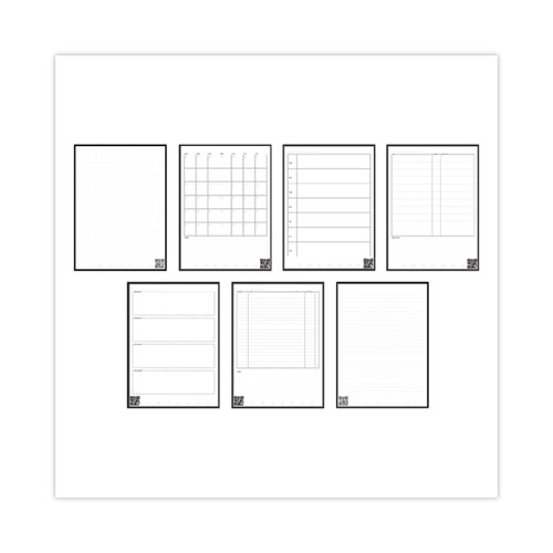 Fusion Smart Notebook, Seven Assorted Page Formats, Teal Cover, (21) 8.8 x 6 Sheets