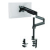 Single Monitor Arm, For 32" Monitors, 90 deg Rotation, 35 deg Tilt, 360 deg Pan, Black, Supports 17.6 lbs