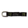 Squids 3700 Nylon Webbing Tool Tails with D-Rings, 2 lb Max Working Capacity, 3.5" Long, Black, 6/Pack, 10 Packs/Carton