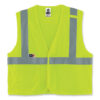 GloWear 8263FRHL Class 2 FR Safety Economy Hook and Loop Vest, Modacrylic Mesh/Cotton, 2X-Large/3X-Large, Lime
