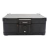 Fire and Waterproof Safe Chest with Carry Handle, 16 x 12.6 x 6.6, Black